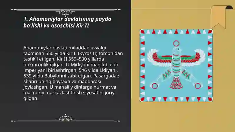 Ahamoniylar davlati 3