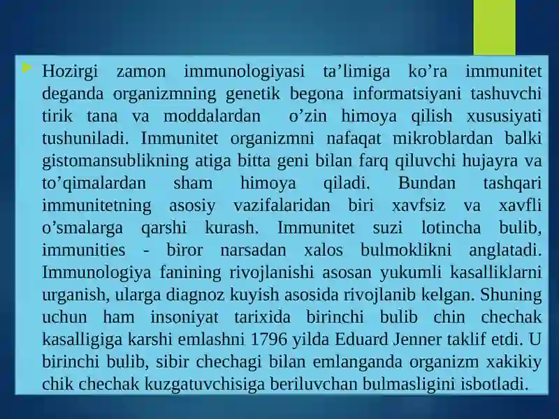 Immunitet va immunologiya 3