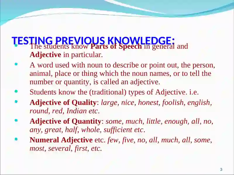 TYPES OF ADJECTIVES 3
