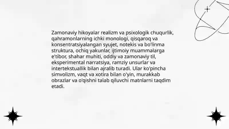 Zamonaviy hikoyalar 3