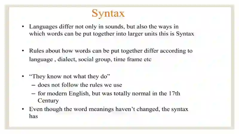 Syntax. Macro and micro syntax 3