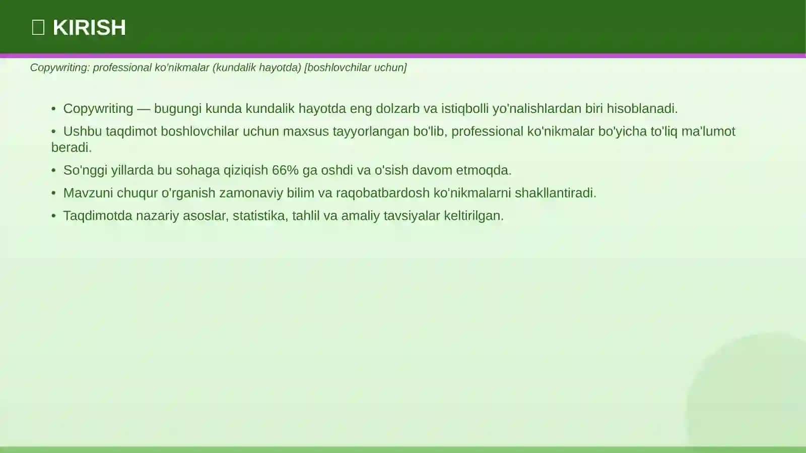 Professional Taqdimot - 2026 3