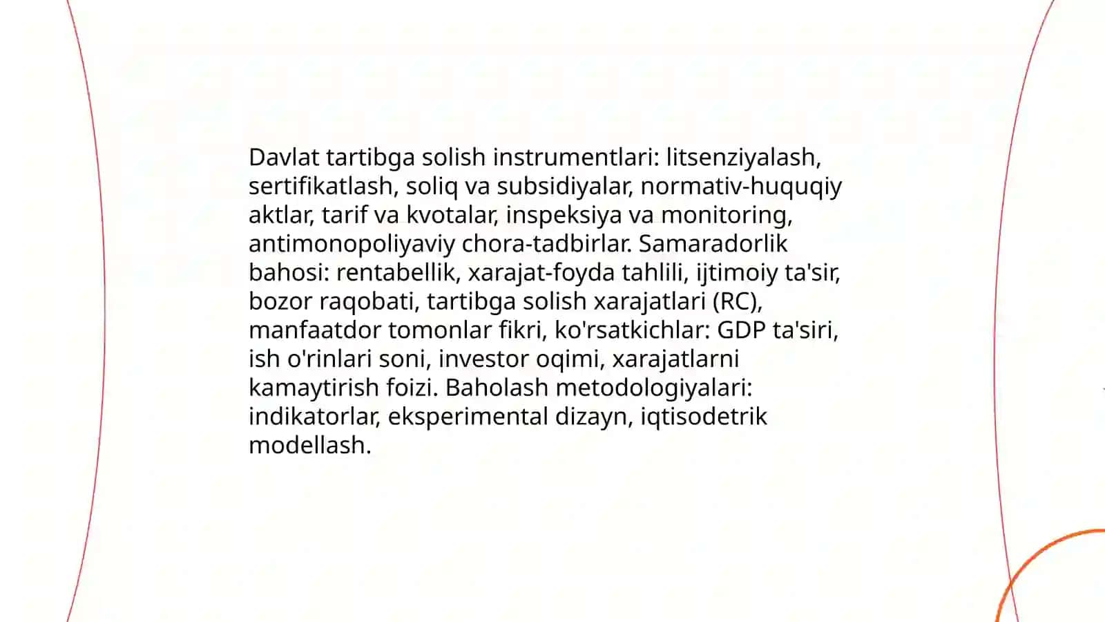 Iqtisodiy faoliyatni davlat tomonidan tartibga solish samaradorligi 3