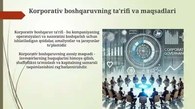 Korporativ boshqaruv tizimining vazafalari va javobgarligi 3