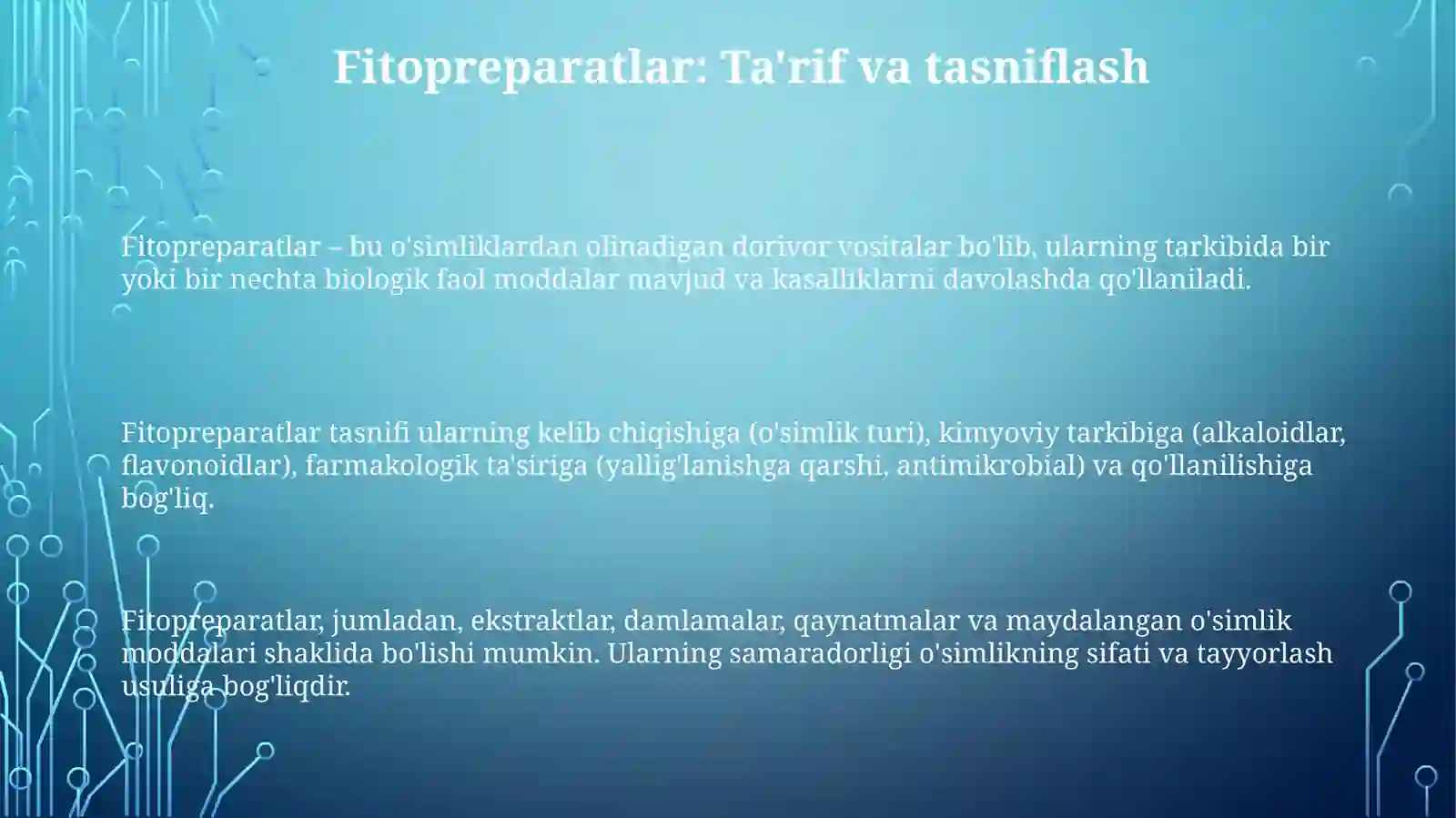 Fitopreparatlar va ularning qollanishi 3