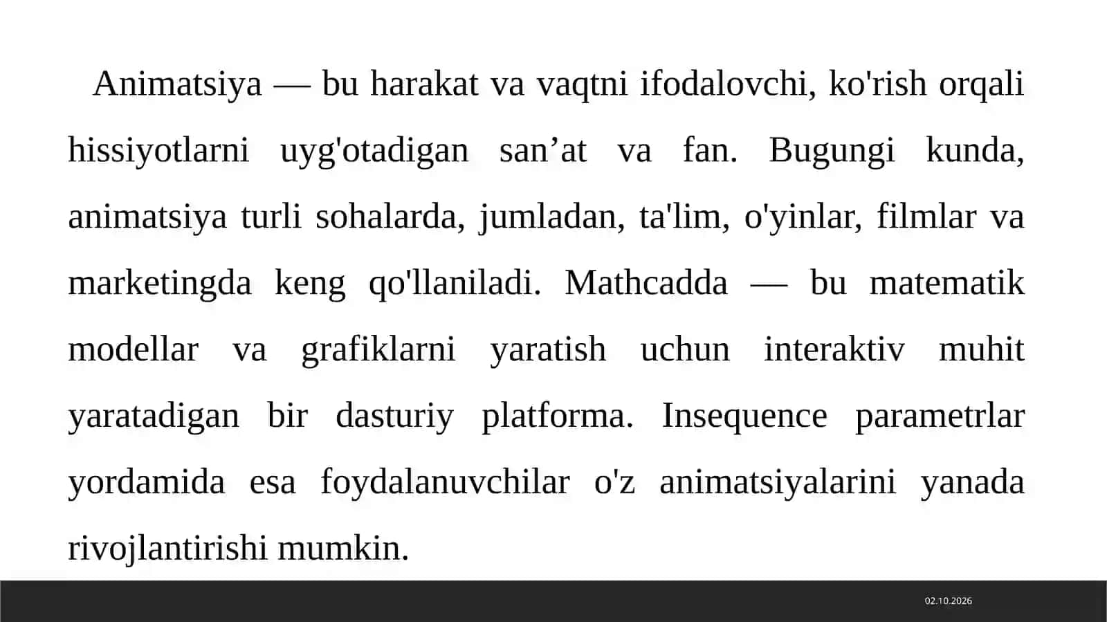 MathcaddaInsequenceparametrbilananimatsiyayaratish 3