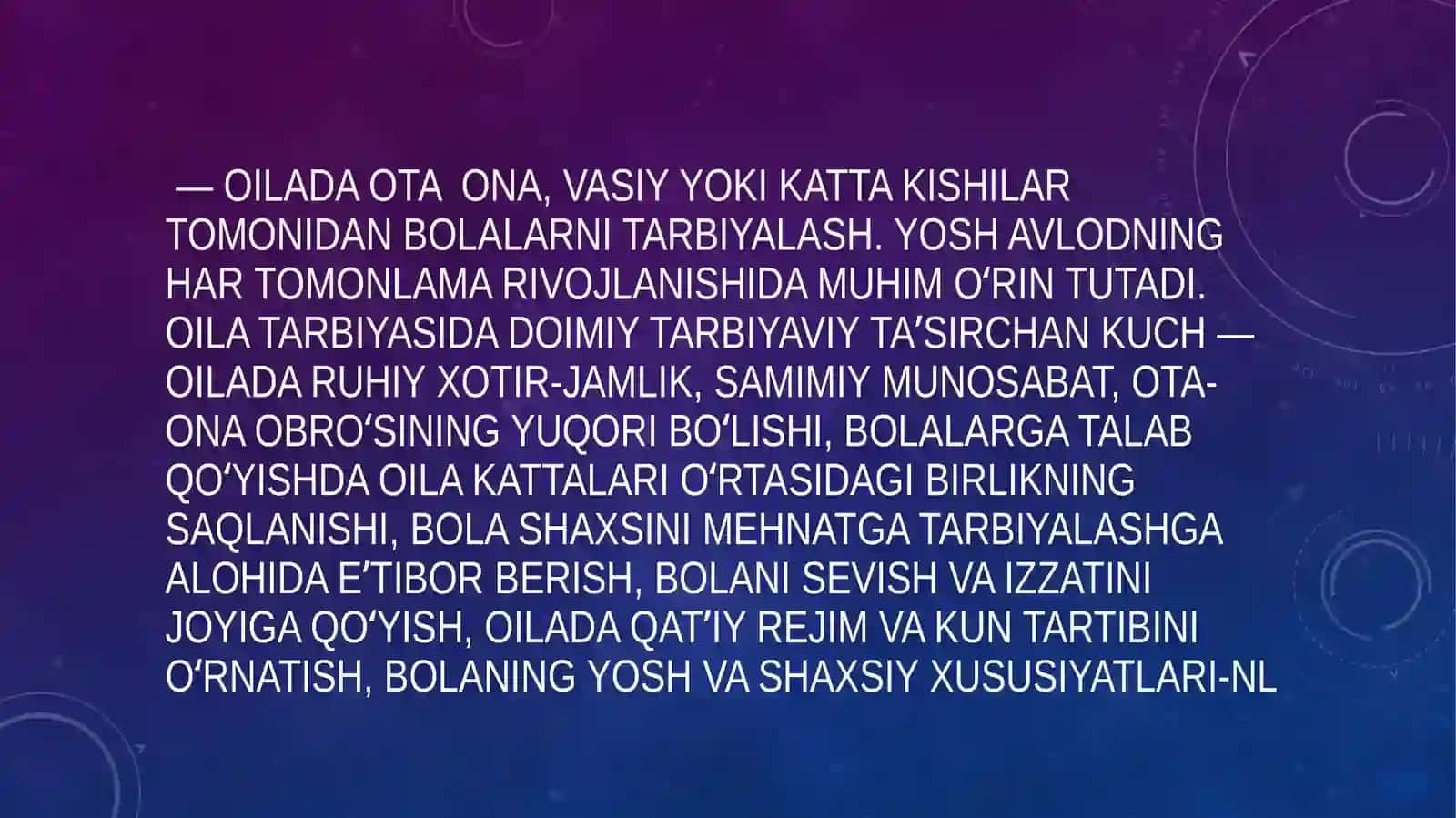 OILA VA TARBIYA ASOSLARI 3