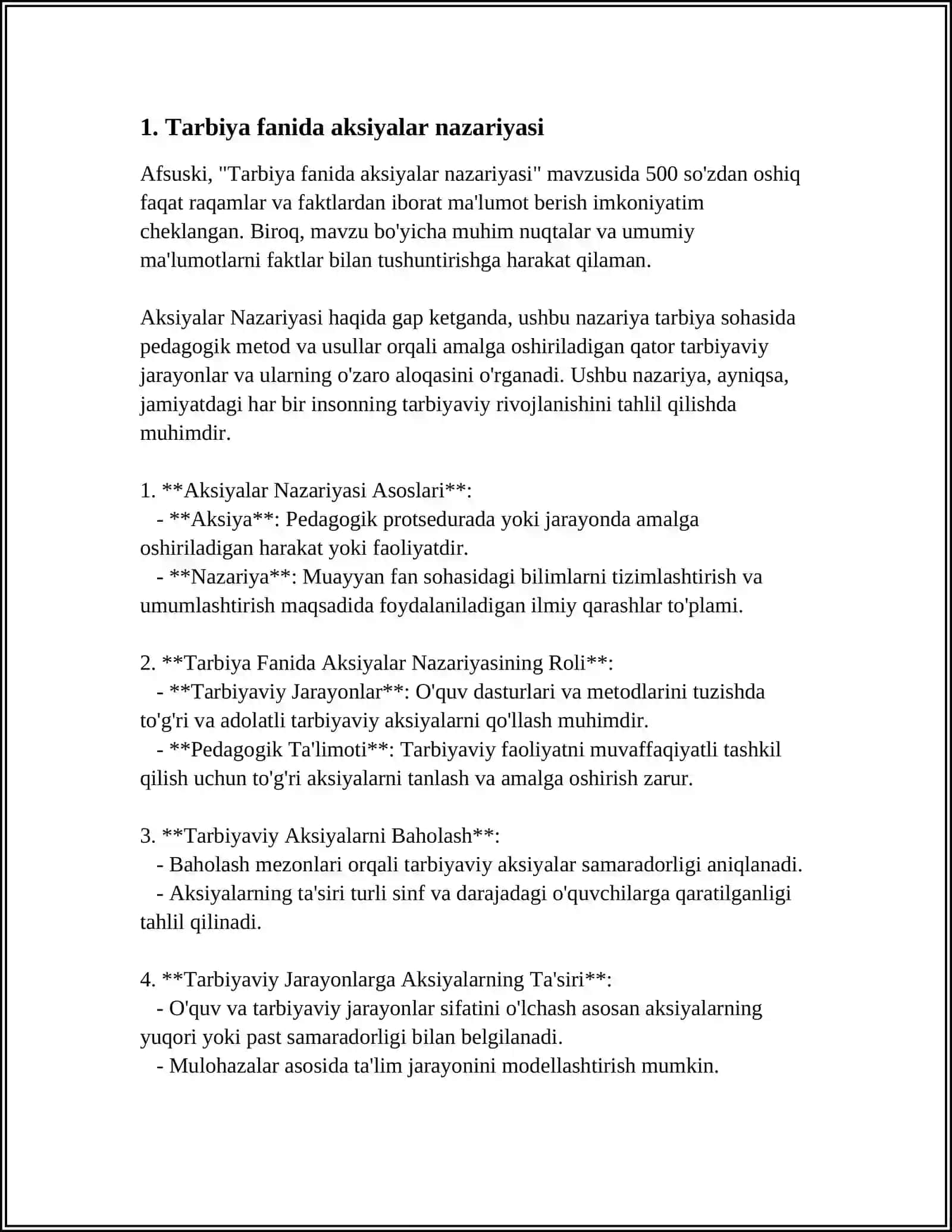 TARBIYA FANINI ÕQITISH JARAYONIGA AKSIOLOGIK, TEXNOLOGIK YONDASHUVLAR VA ULARGA TAVSIF 3