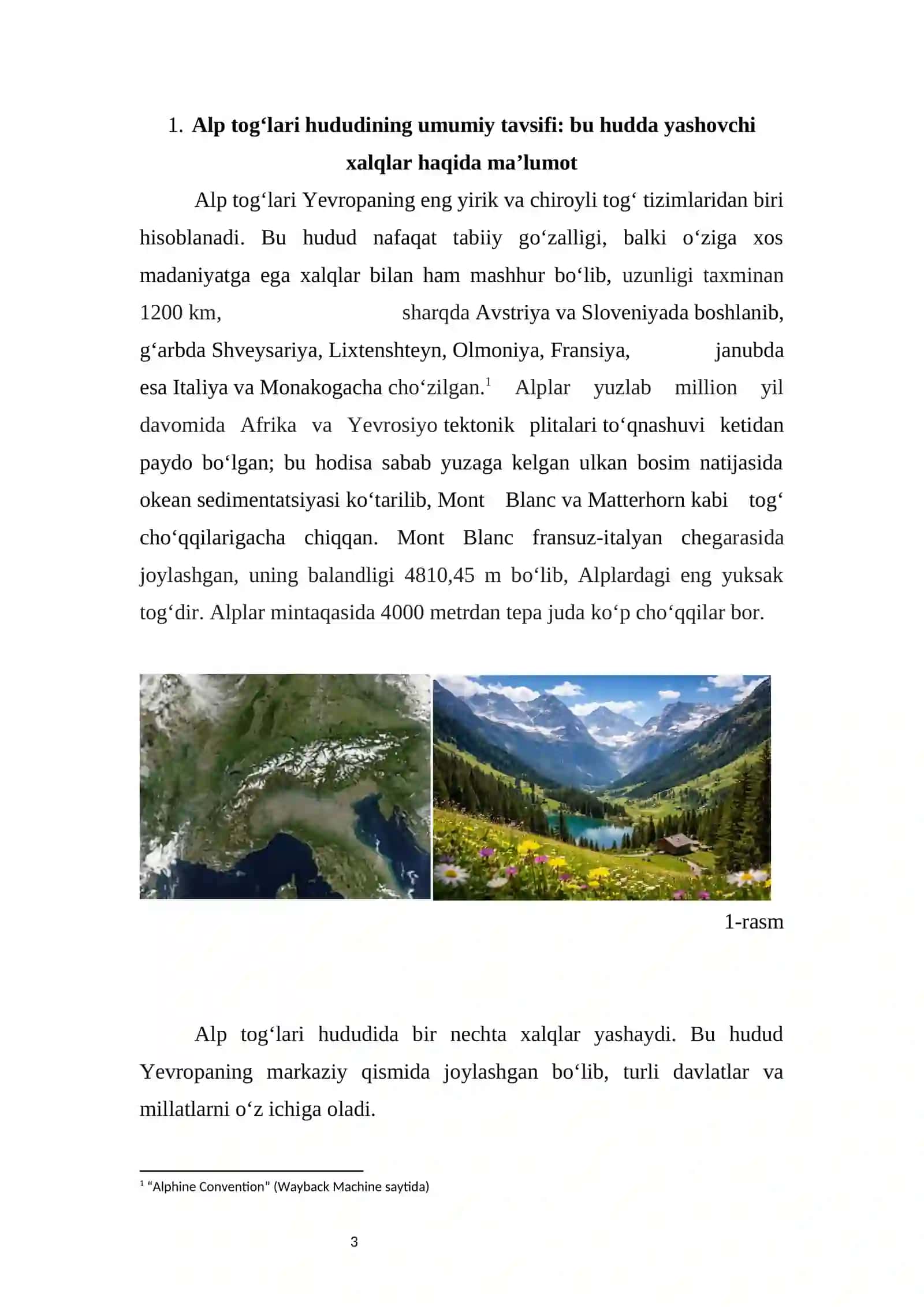ALP TOGʻLARI XALQLARI: SHVEYTSARIYALIKLAR, AVSTRIYALIKLAR VA ULARNING MADANIYATI 3