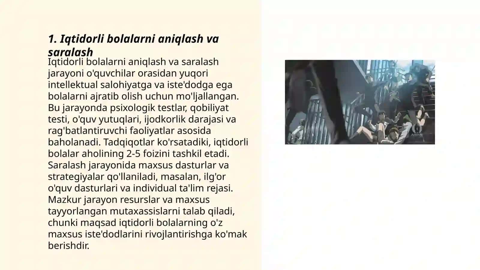 Iqtidorli òquvchilarni òqitish (Edusatoin of gifted children) 3