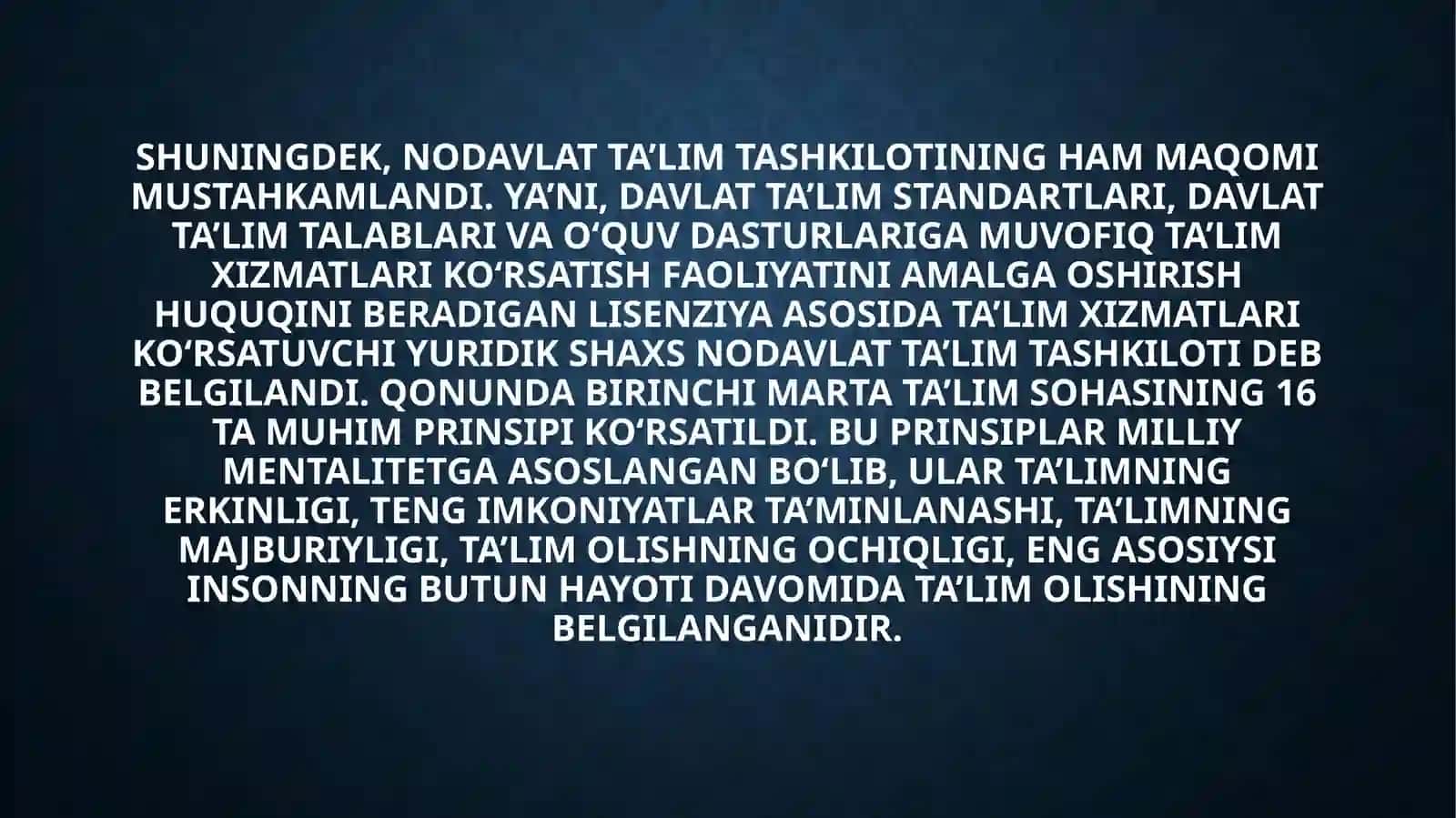 Talim to'g'risidagi qonun 3