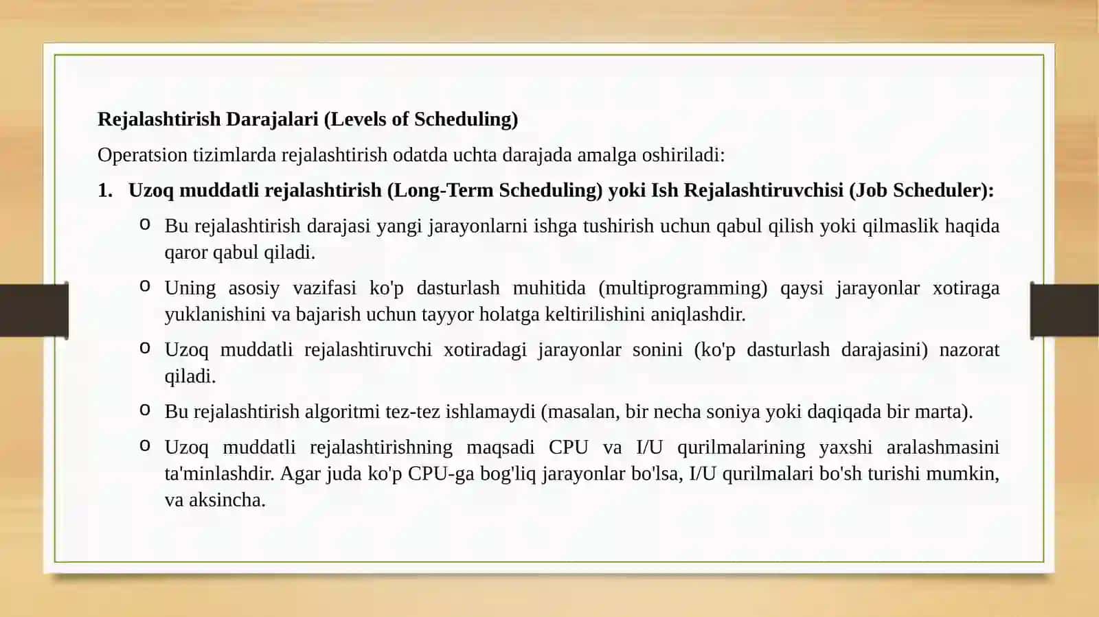 Jarayonlarni Rejalashtirish 3