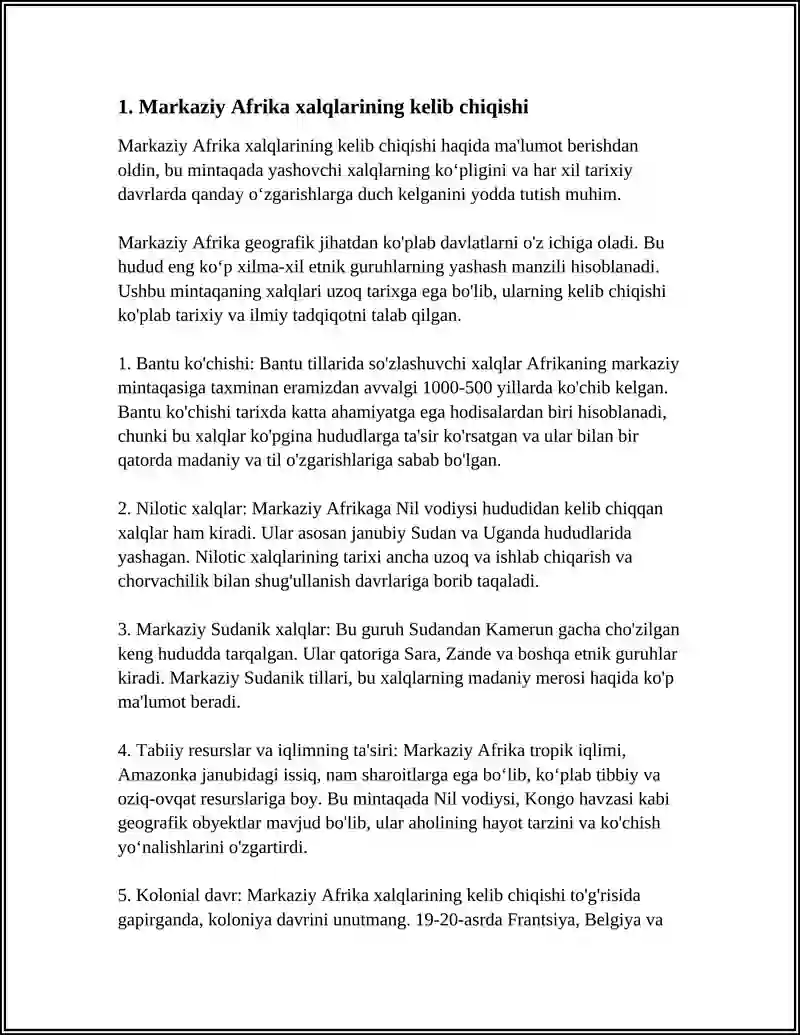 MARKAZIY AFRIKA XALQLARI ETNOLOGIYASI 3