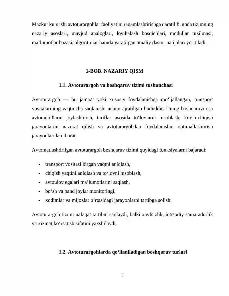 Dasturlash fanidan kurs ishi 3