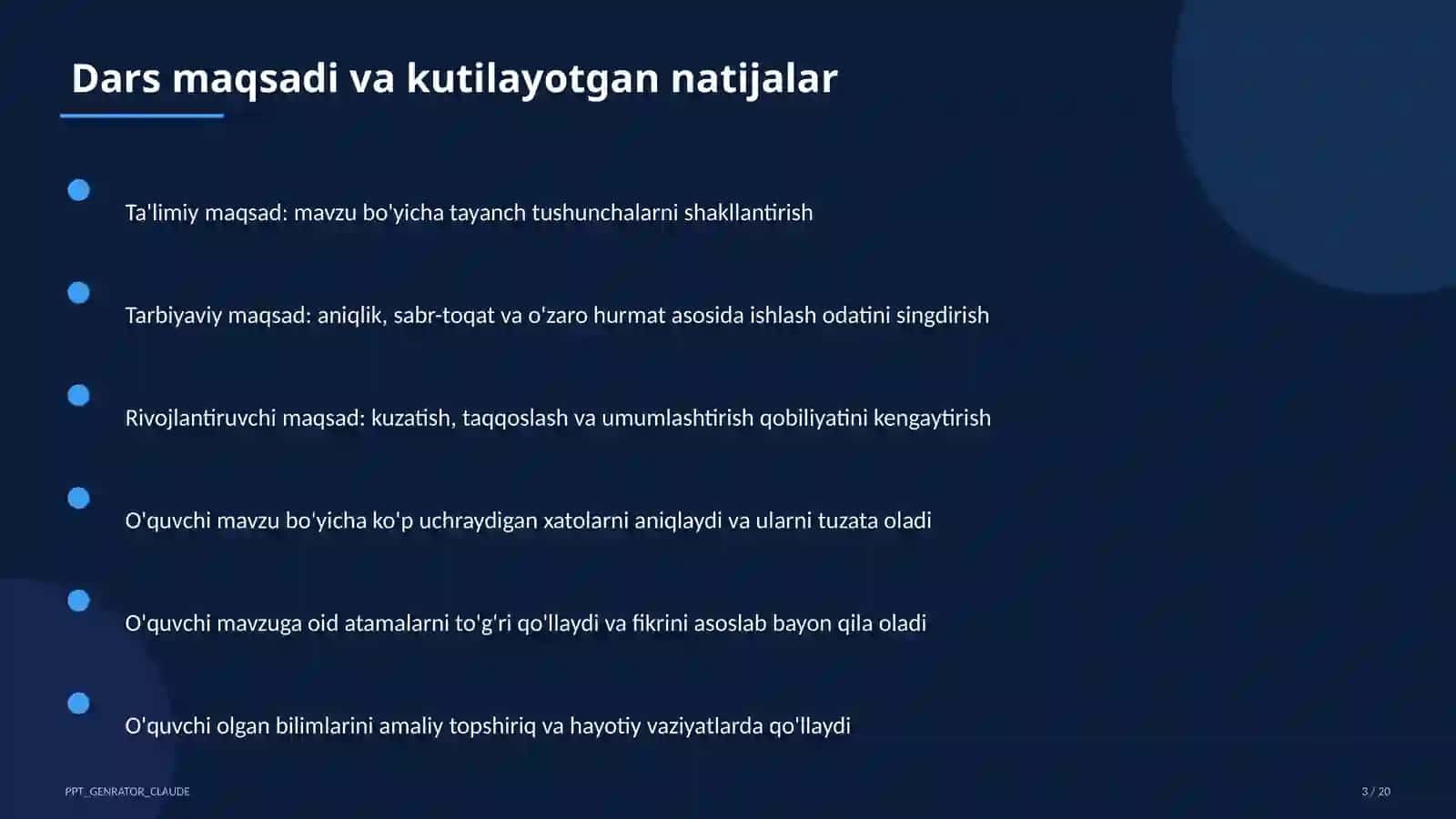 Otlarda son, egalik va kelishik (6-sinf) 3