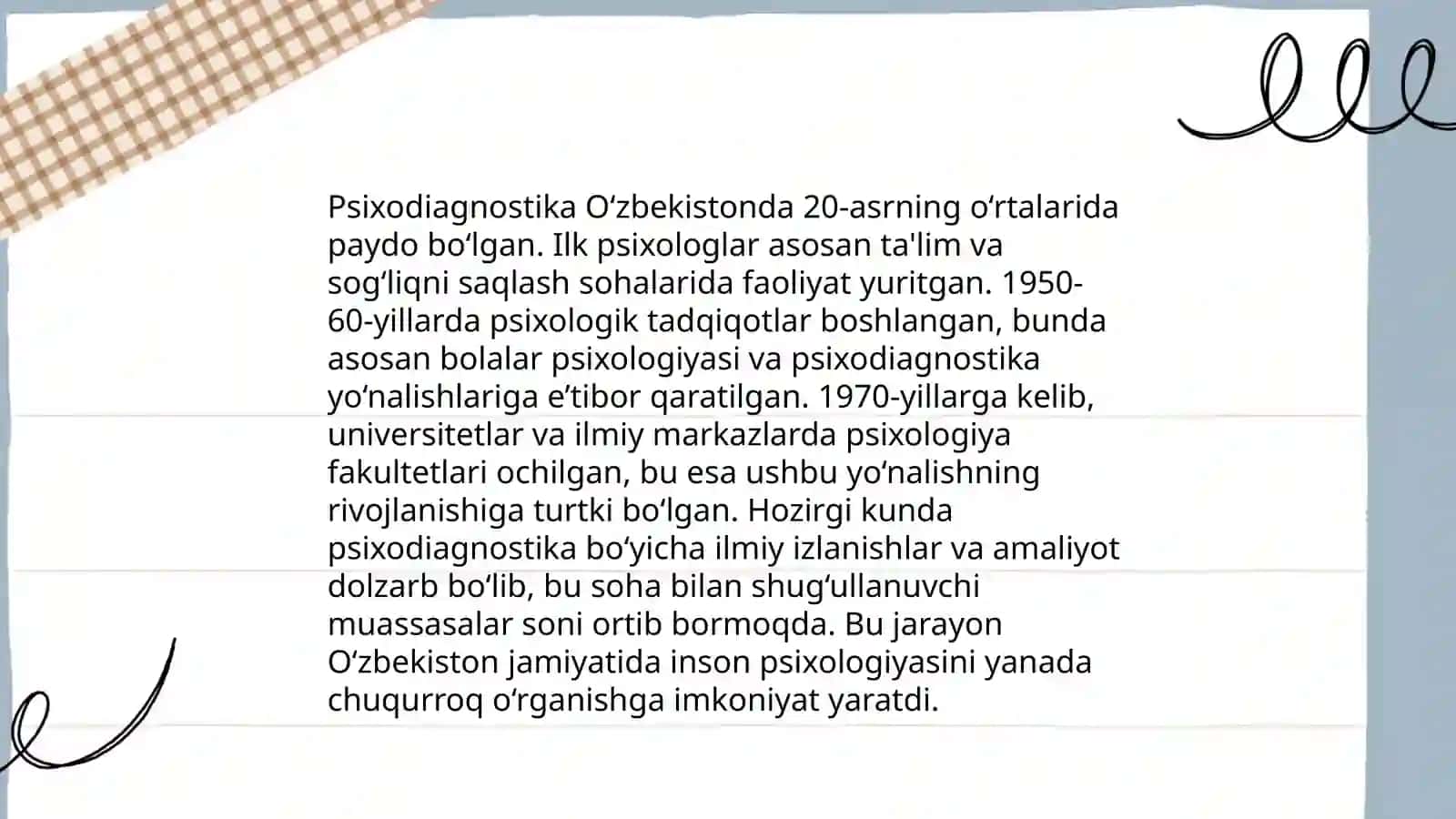 O‘zbekistonda psixodiagnostikaning rivojlanish tarixi 3