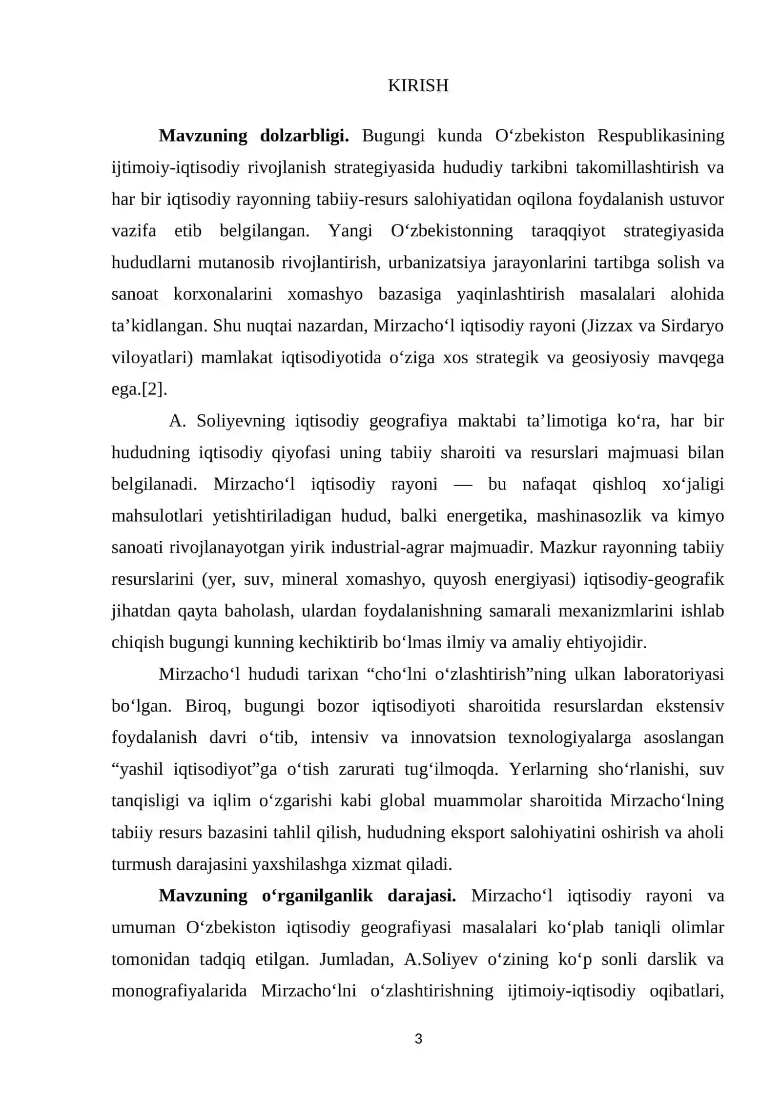 Mirzacho‘l iqtisodiy rayonining tabiiy sharoiti va resurslarini iqtisodiy geografik baholash 3