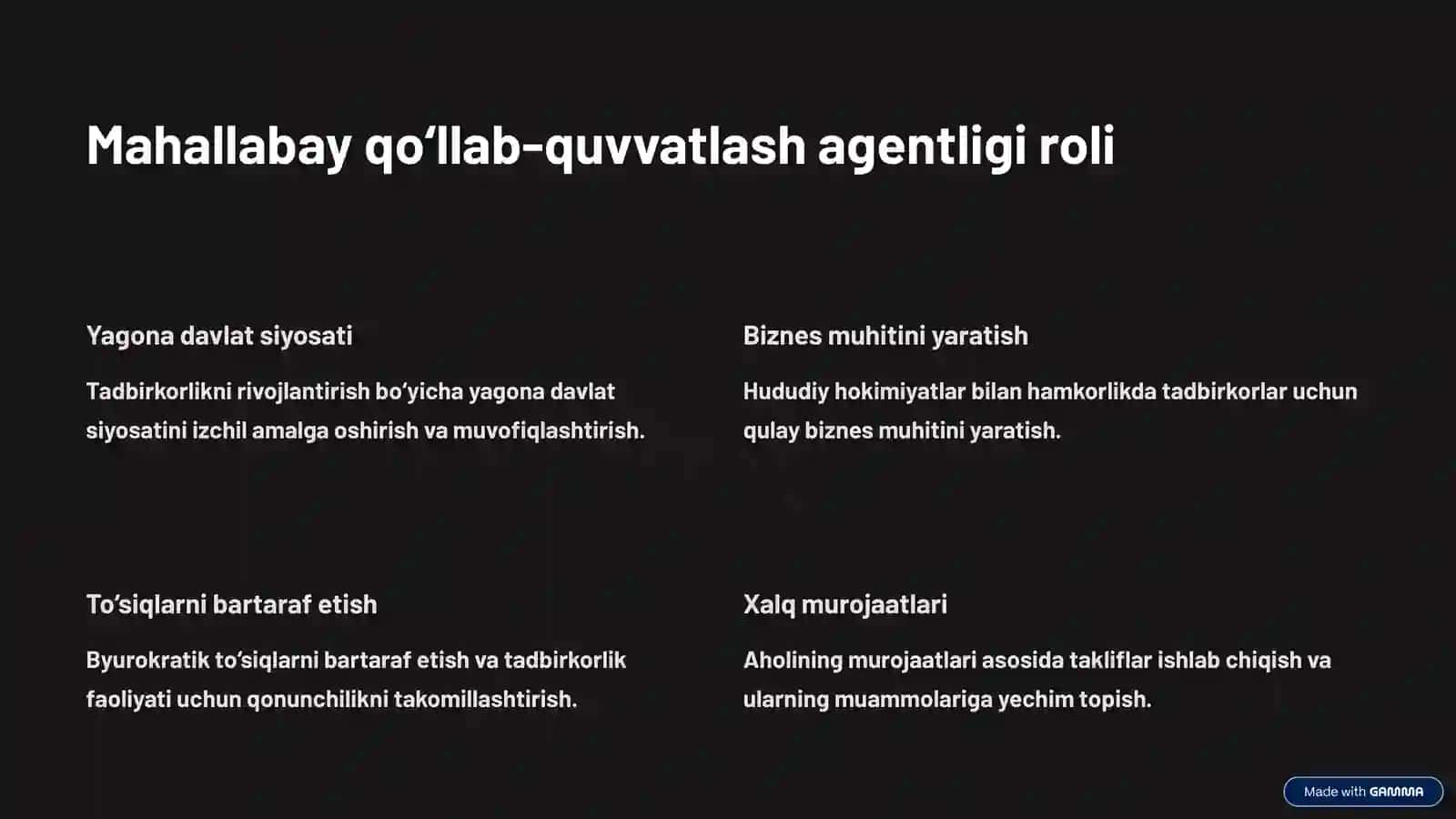 Tadbirkorlik tashabbuslarini qo‘llab-quvvatlash: O‘zbekistonda yangi imkoniyatlar davri 3