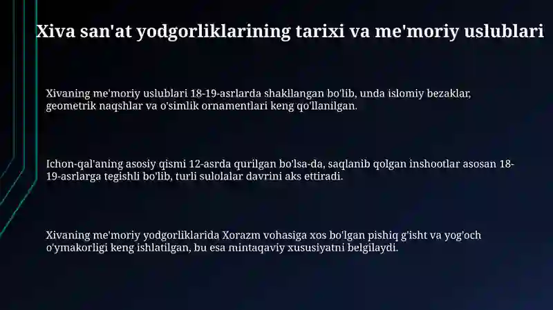 Xiva san'at obidalari 3