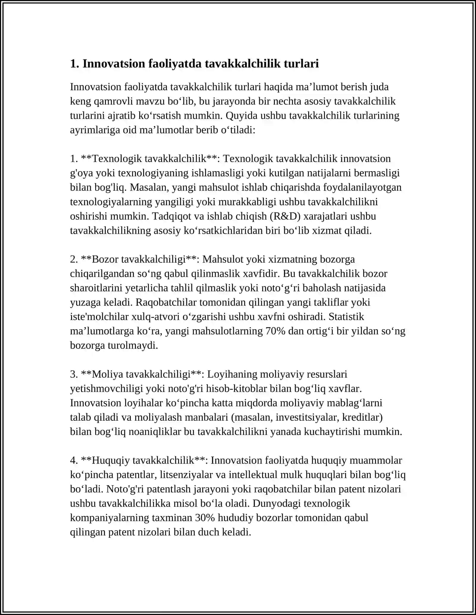 INNOVATSION FAOLIYATDA TAVAKKALCHILIK 3