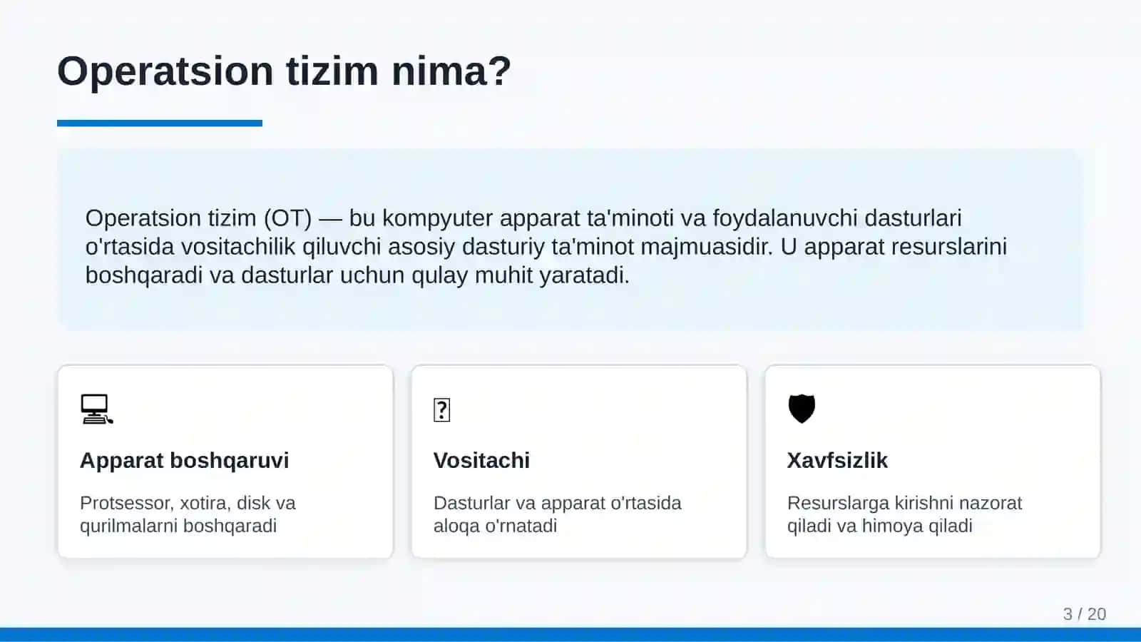 Operatsion tizimlar 3