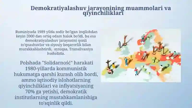 "Demokratiyalashuv jarayonining muammolari va qiyinchiliklari" 3