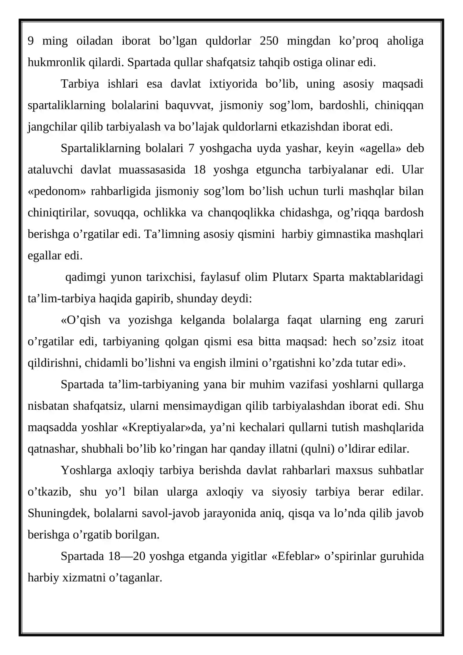 Qadimgi Sparta va Afinada maktablarida ta’lim tarbiya tajribasi 3