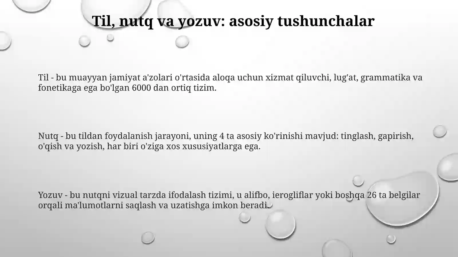 Til, nutq va lison 3