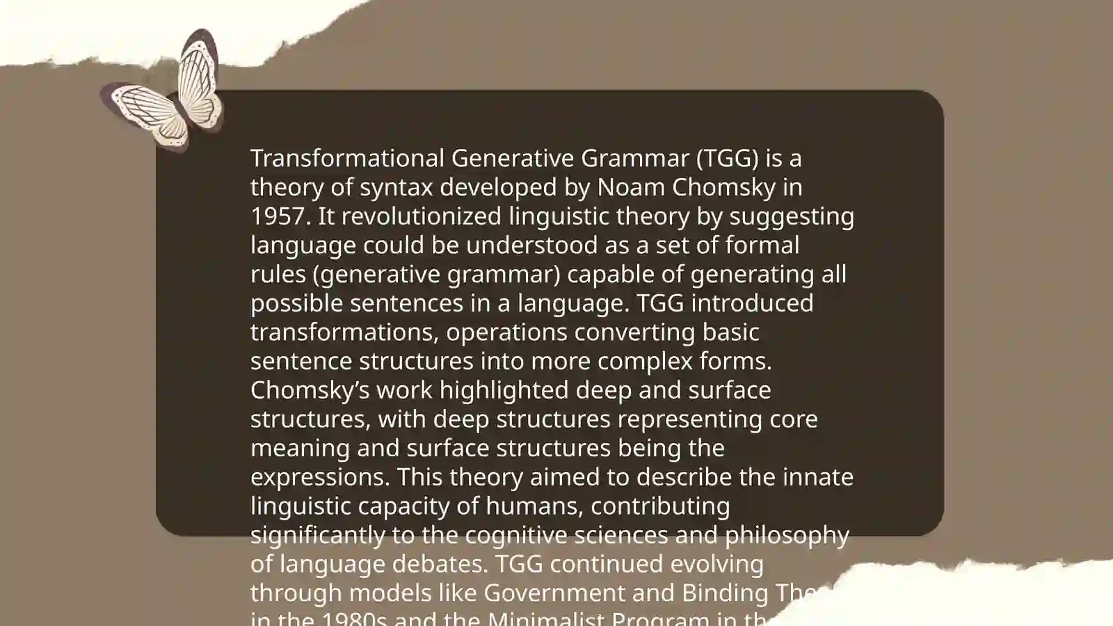 Transformational generative grammar 3