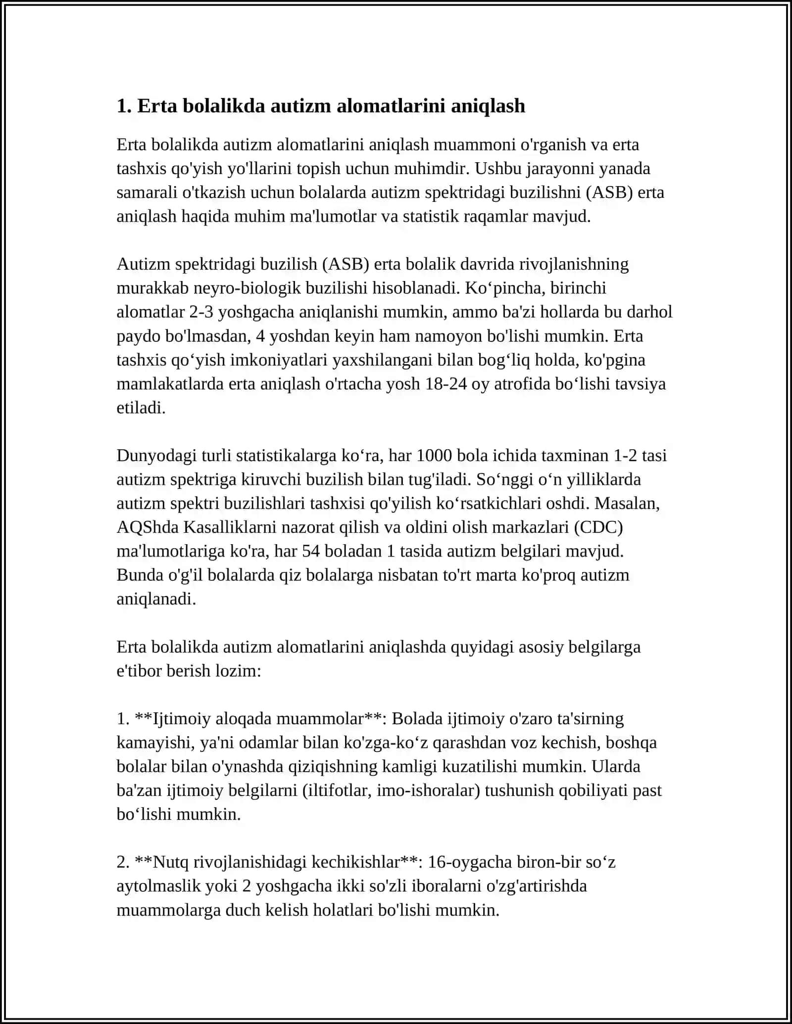AUTIZMLI BOLALARNI MAKTAB TAYORGARLIGINI RIVOJLANTIRISHDAGI MUAMMOLAR 3