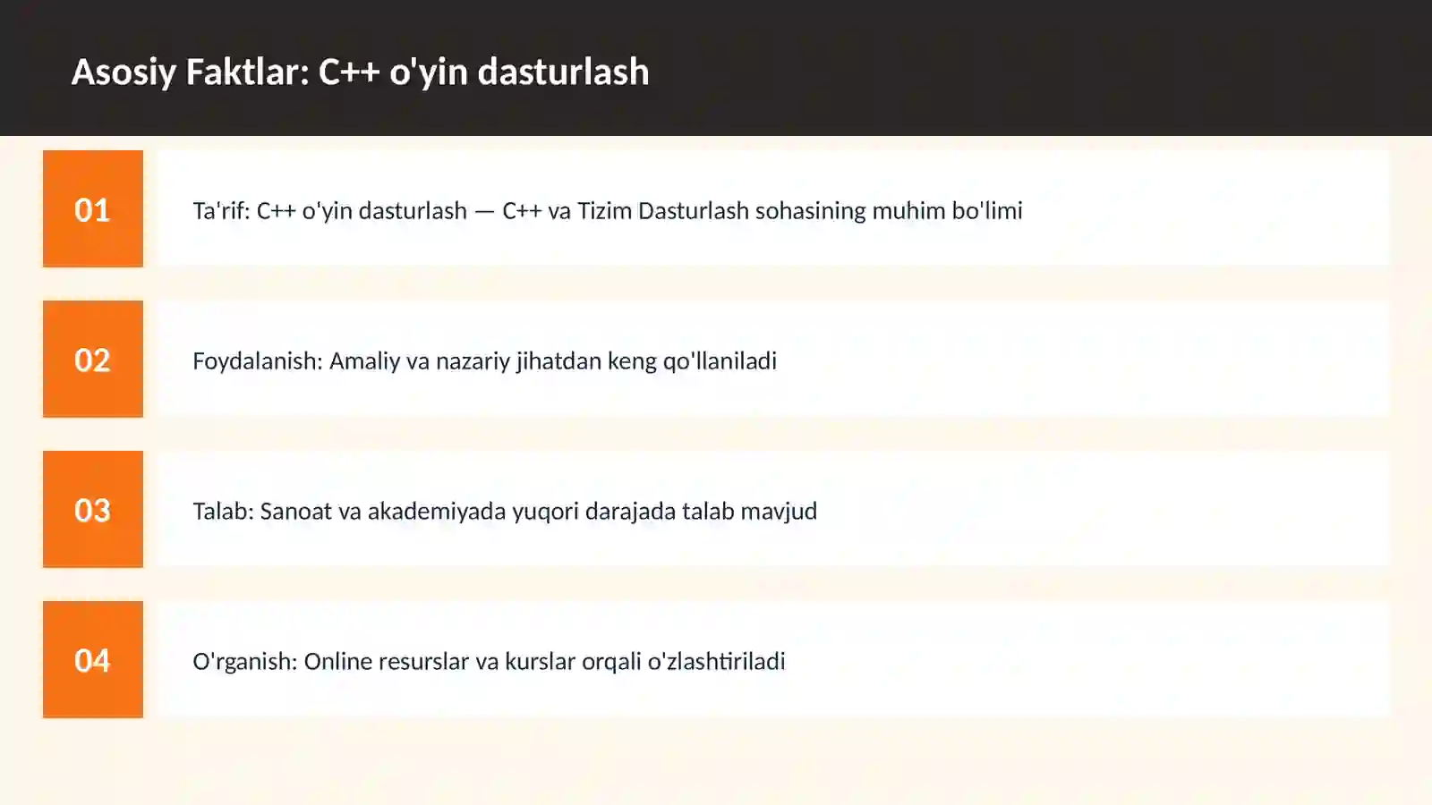 C++ VA TIZIM DASTURLASH 3