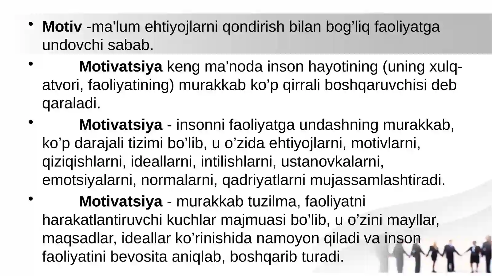 Motiv va motivatsiya 3