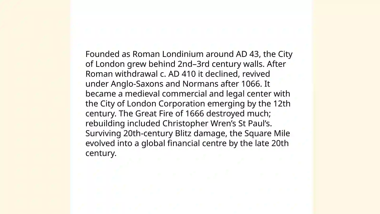 London History 3