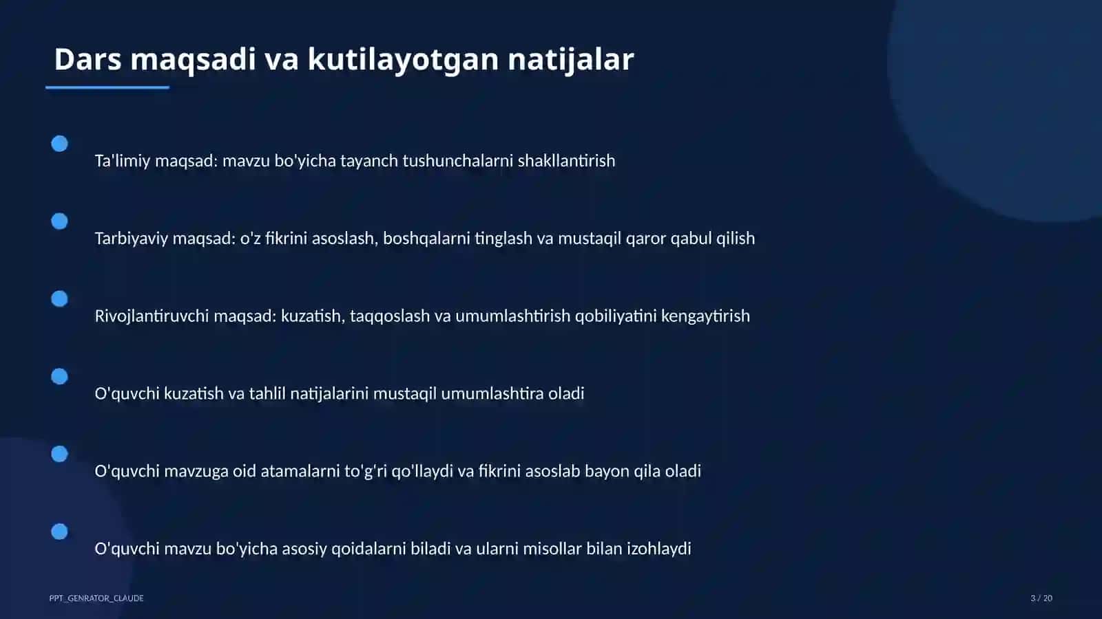 Iqtisodiyot va biznes - 9-11-sinflar uchun yangi fan: mazmuni va dars misollari 3