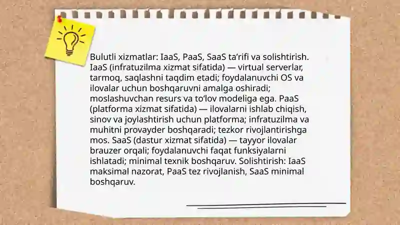 Bulutli xizmatlar 3