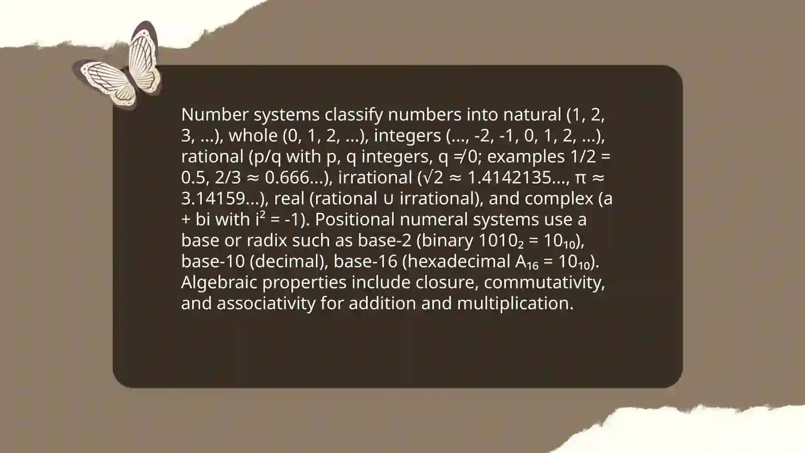 Numbers and Statistics 3