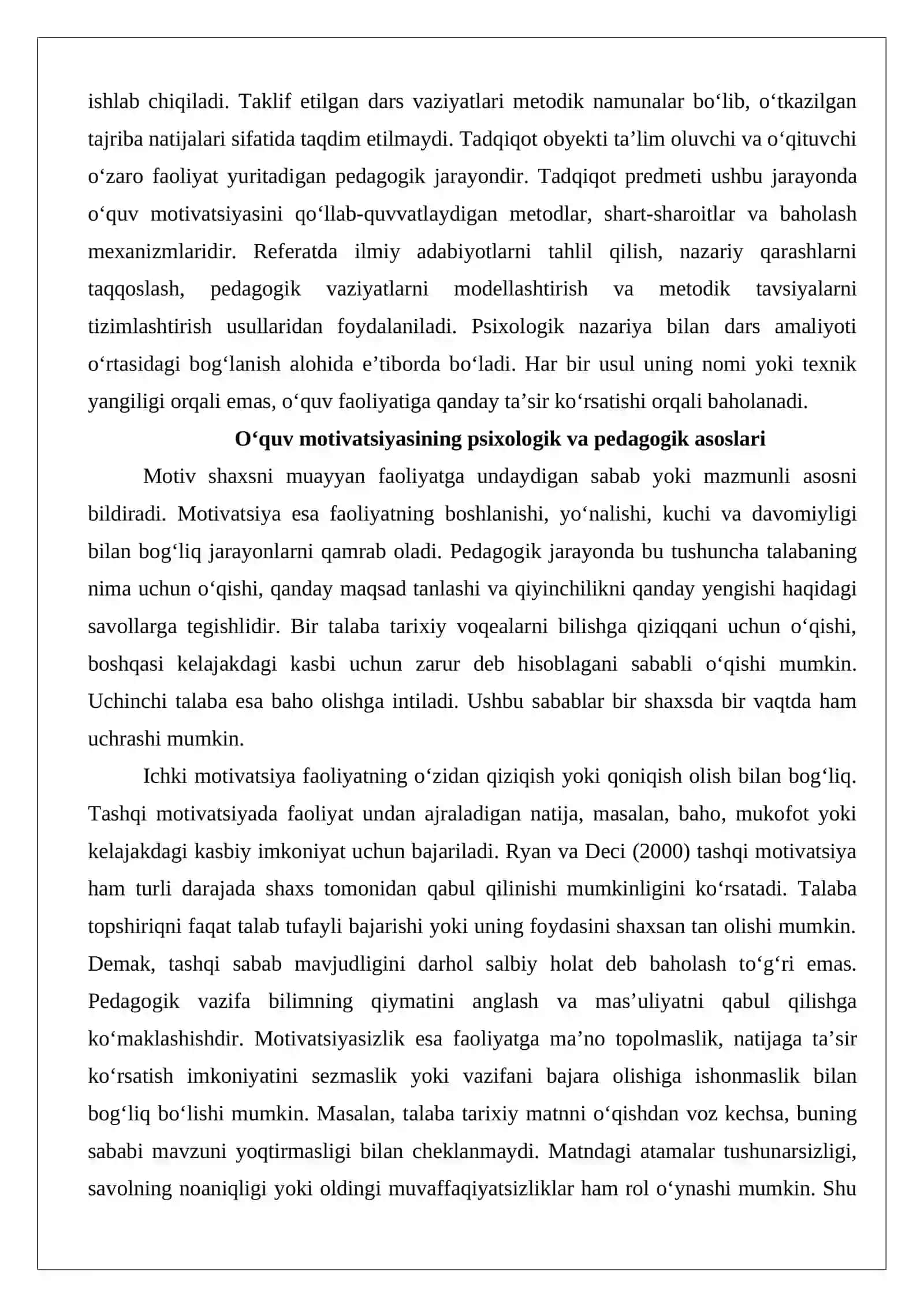 Pedagogik jarayonda motivatsiyani shakllantirishning zamonaviy usullari 3