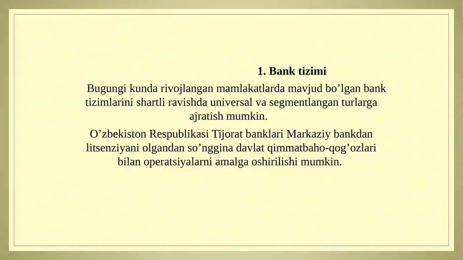Bank tizimi va pul kredit siyosati 3