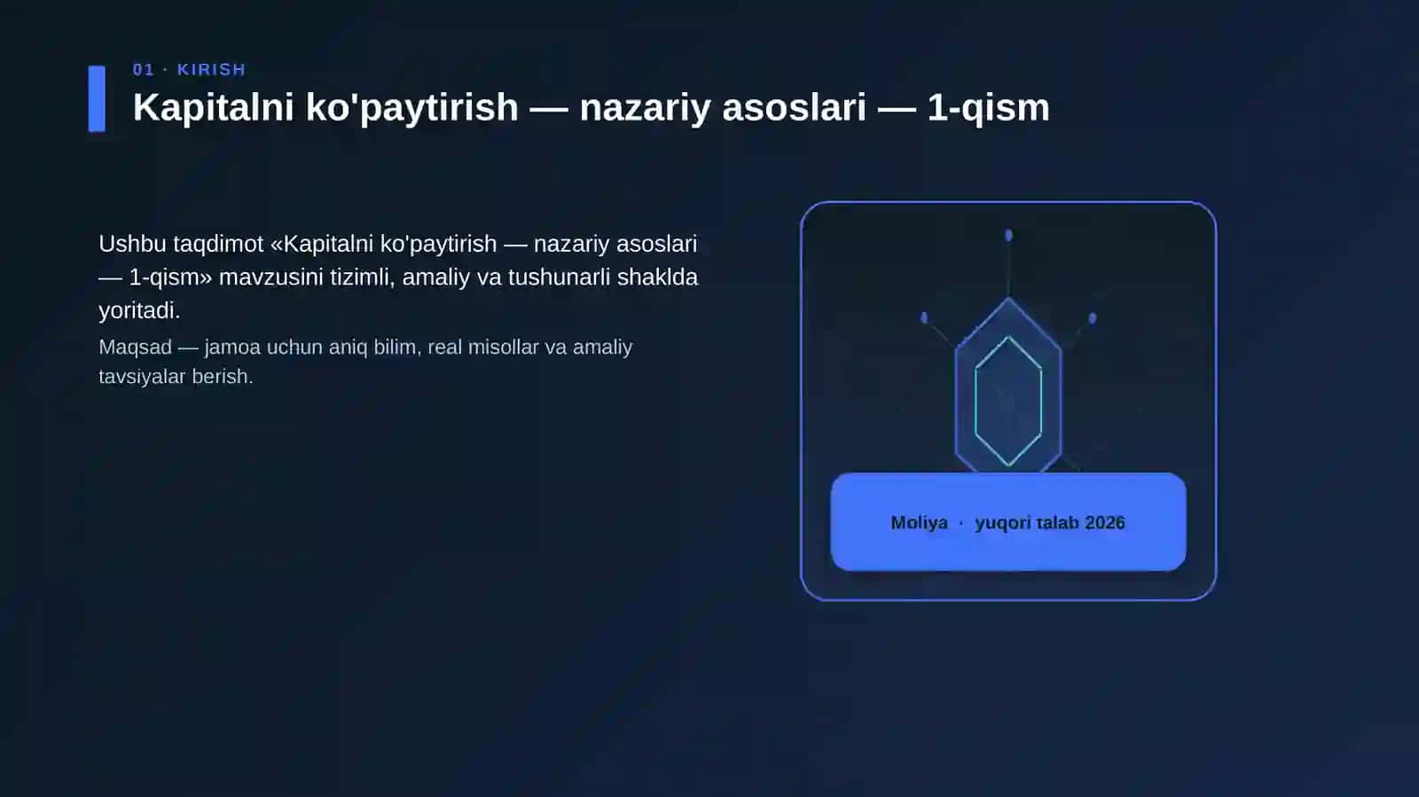 Kapitalni ko'paytirish — nazariy asoslari — 1-qism 3