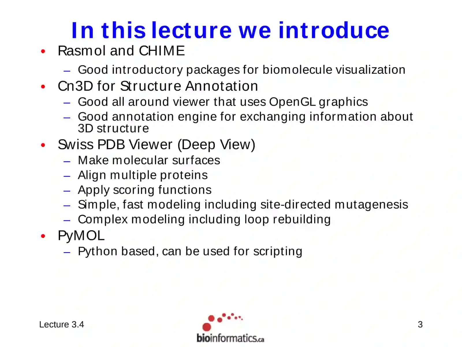 Structure Tools and Visualization 3