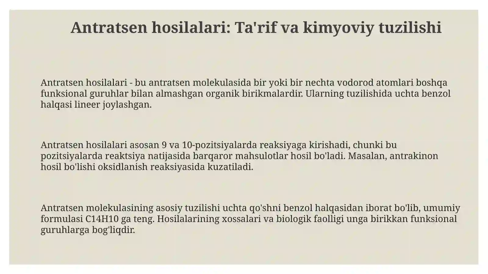 Antratsen hosilalari 3