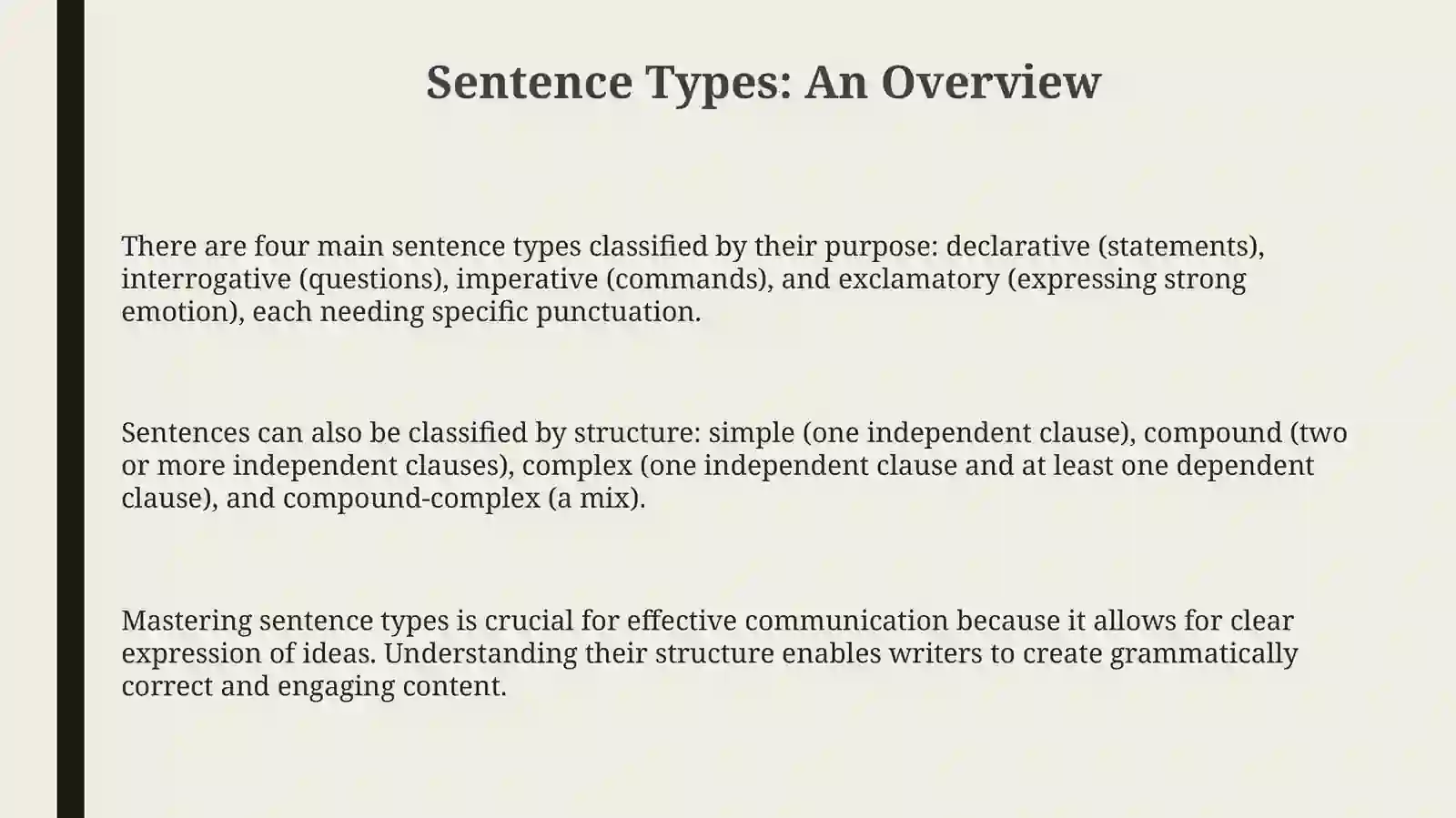 TYPES OF SENTENCES 3