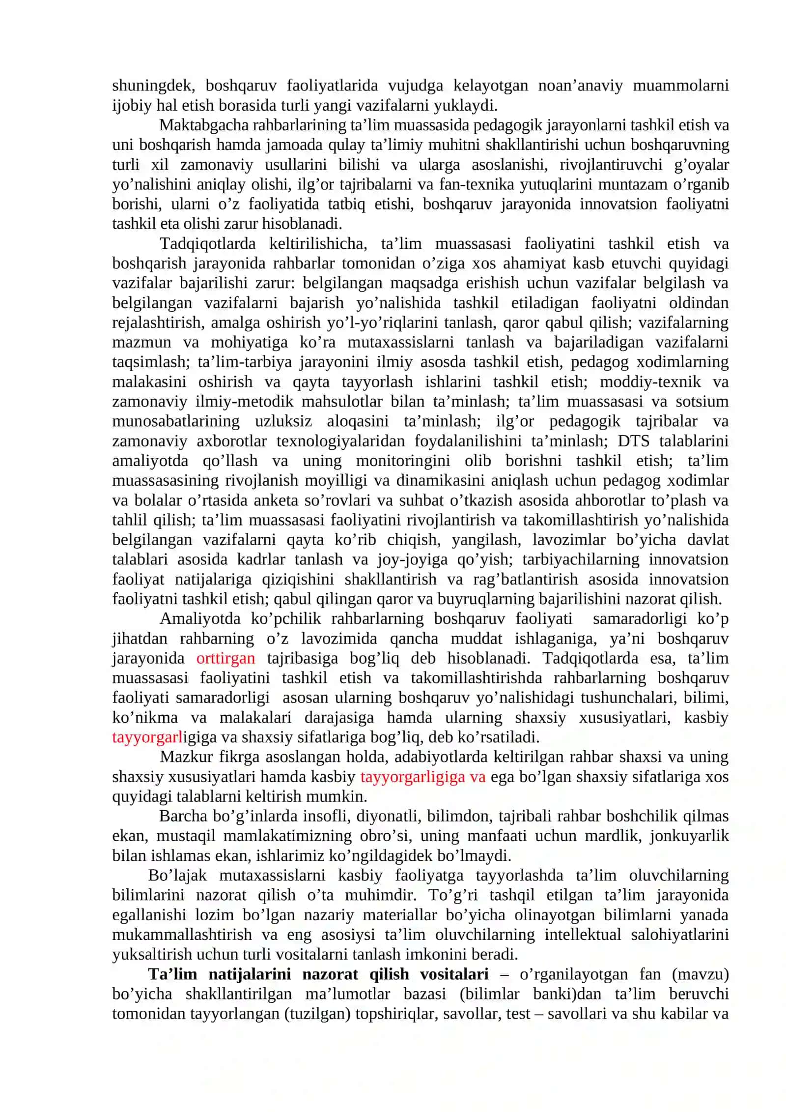 O'qitishning takomillashtirilgan o'quv metodik ta'minotini ishlab chiqish va amalga tatbiq etish 3