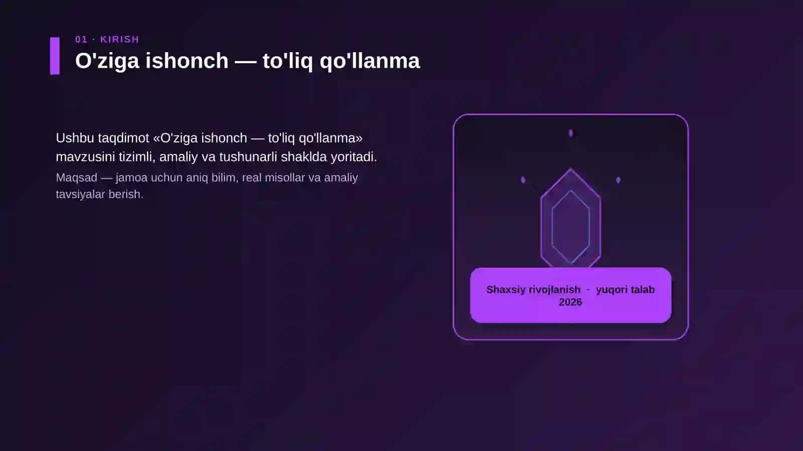 O'ziga ishonch — to'liq qo'llanma 3