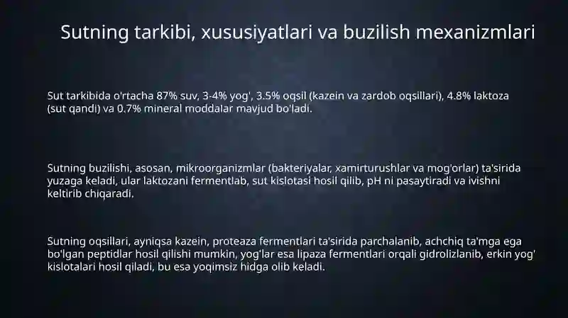 Sut maxsulotlarini saqlash va uni qayta ishlash fanini umumiy asoslari 3