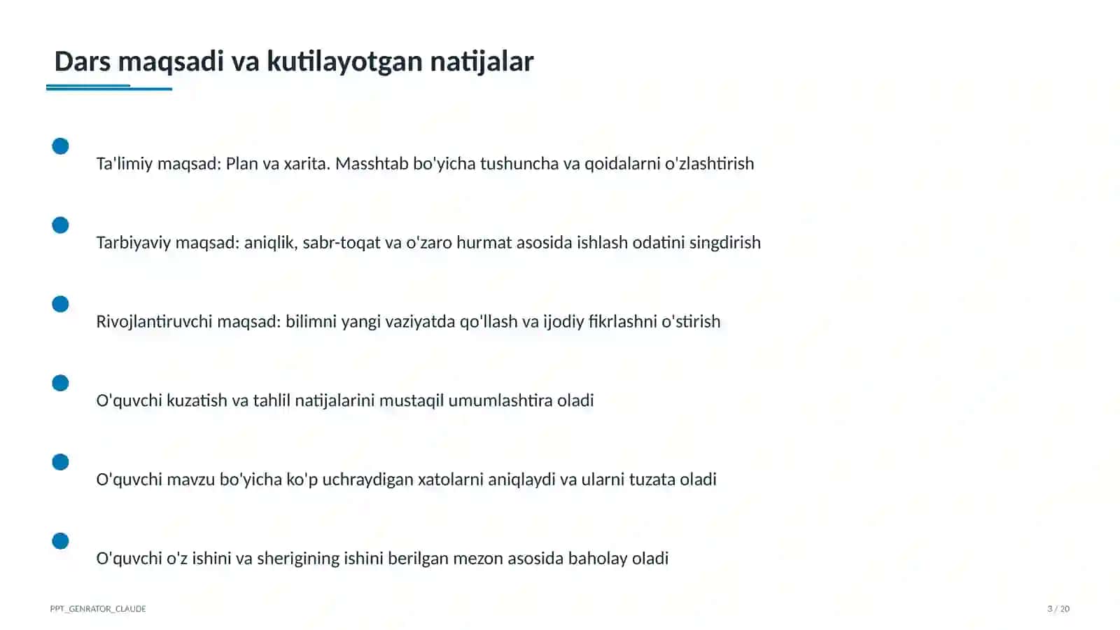 Plan va xarita. Masshtab (5-sinf) 3