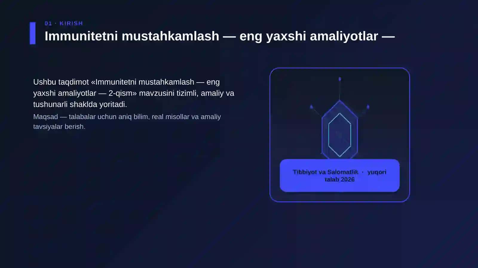 Immunitetni mustahkamlash — eng yaxshi amaliyotlar — 2-qism 3
