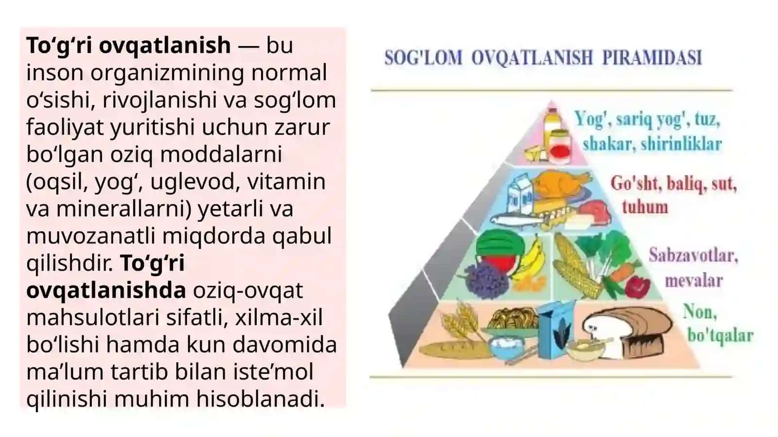 toʻgʻri ovqatlanish asoslari 3