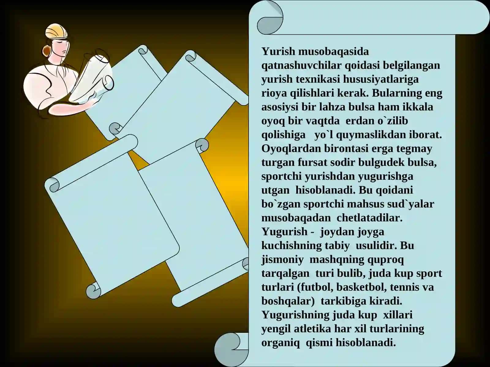 Yugurish turlari (qisqa masofa)texnikasini oʻrgatishni takomillashtirish 3