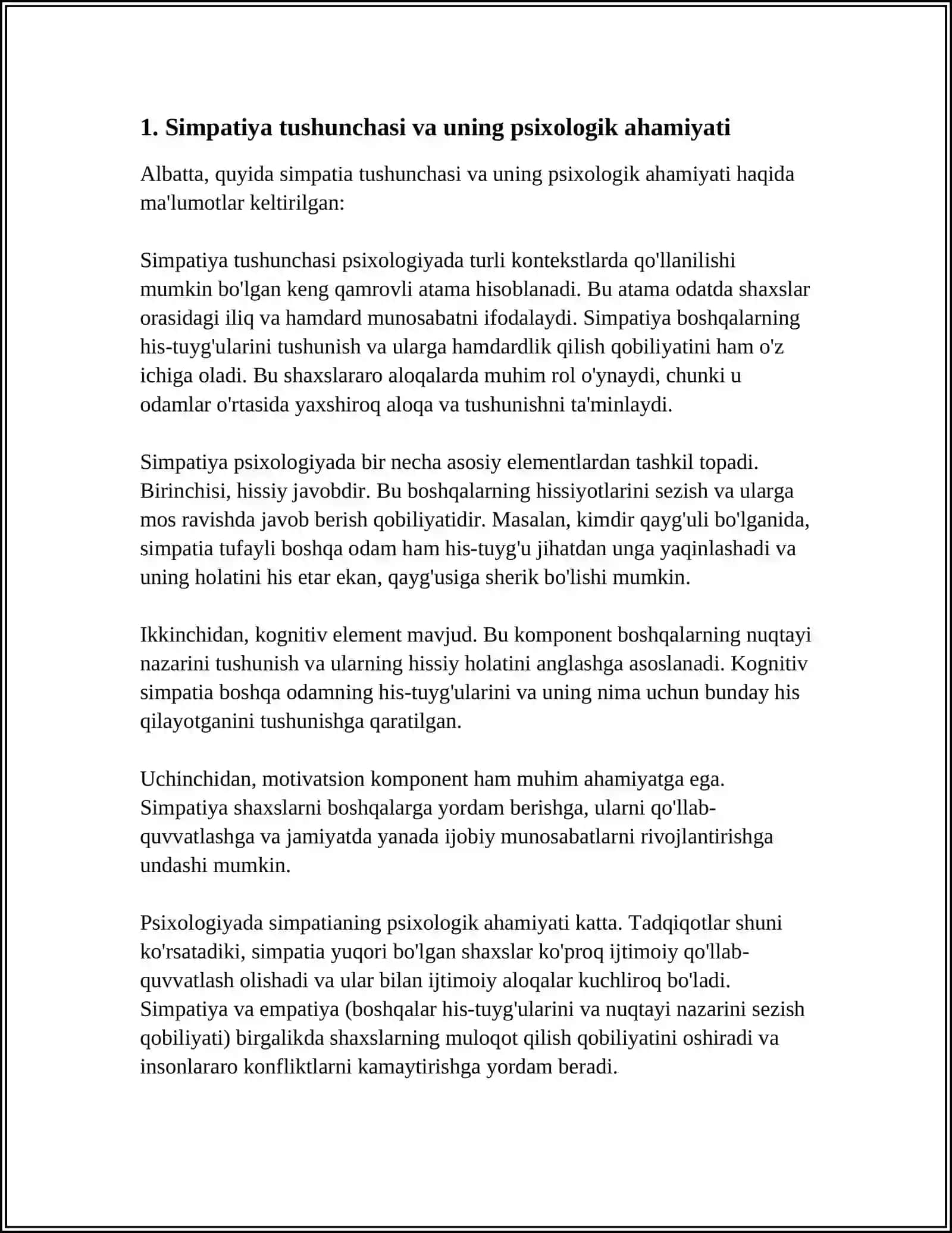 SIMPATIYA ANTIPATIYA EMPATIYA TUSHUNCHALARI VA TAVSUROTDAGI RO‘LI 3